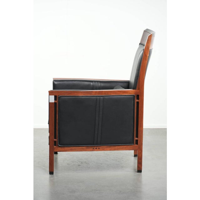 Art Deco Black Cowhide Decoforma Series High Back Lounge Chair from Schuitema For Sale - Image 5 of 14