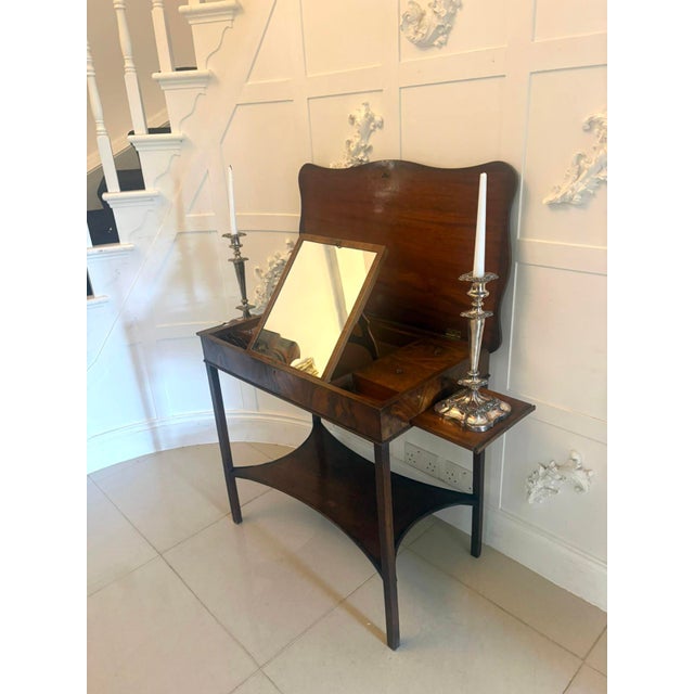 Wood Antique Georgian Mahogany Dressing Table, 1780 For Sale - Image 7 of 12