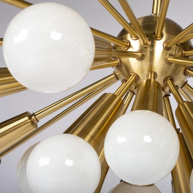 Metal Sputnik Chandelier from Kamenický Šenov, 1970s For Sale - Image 7 of 11