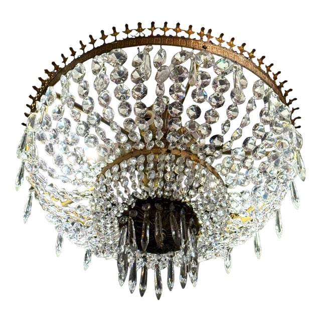 Antique Empire Ceiling Lamp, 1890s For Sale