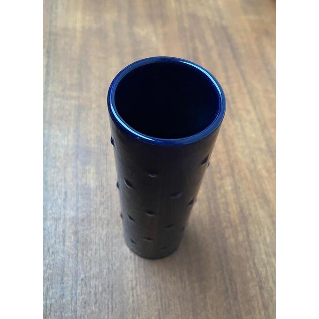 Mid-Century German Cobalt Blue Ceramic Bangkok Series Vase from Melitta, 1960s For Sale - Image 12 of 15