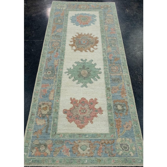 Turkish Oushak Runner Rug 2'8" x 6'6" #17486 Explore a curated collection of hallway runners, wool rugs, and handmade...