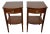 1940s Pair Biggs Virginia English Sheraton Mahogany Side Tables / End Tables For Sale