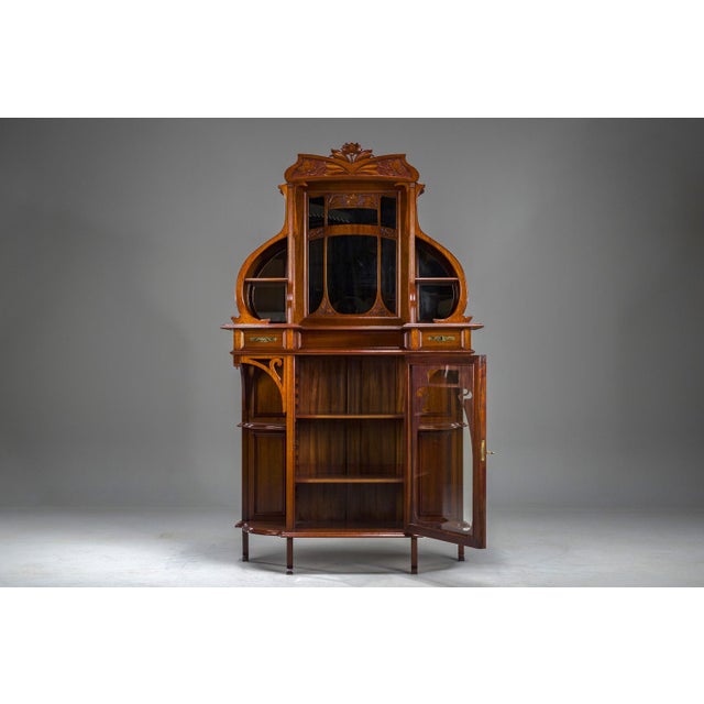 Art Nouveau Cabinet with Mirror, 1890s For Sale - Image 15 of 18