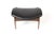 1960s Danish Modern Mid Century Mahogany Ottoman Foot Stool —Attributed to Kofod Larsen for Selig — Black Leather For Sale In Los Angeles - Image 6 of 6