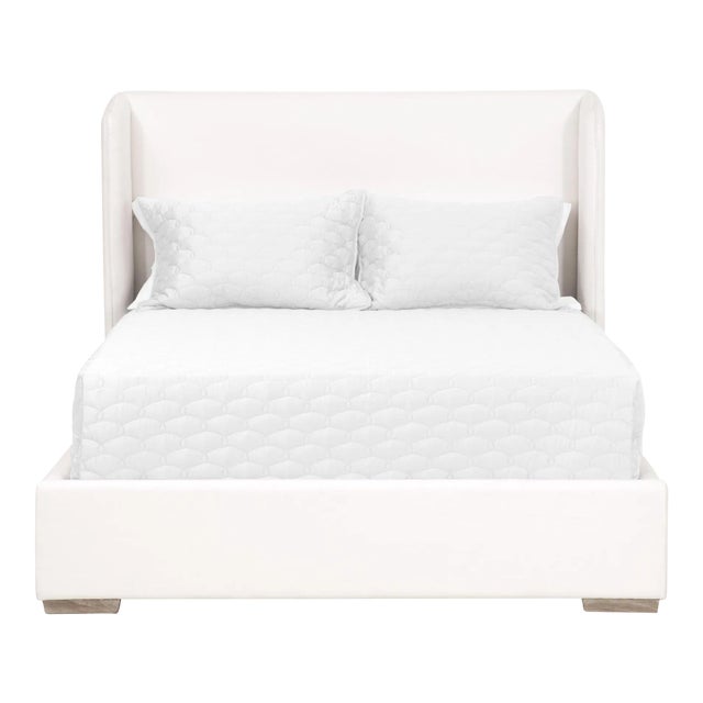 Stewart Upholstered Oak Bed, Queen For Sale