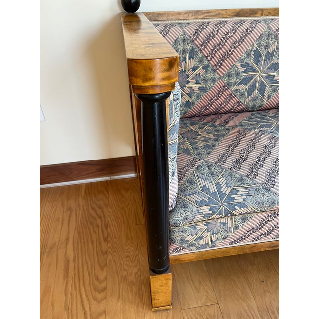 Superb! Rare corner sofa by Biedermeier. Biedermeier which means, one that reaches a state of cosines, as well as...