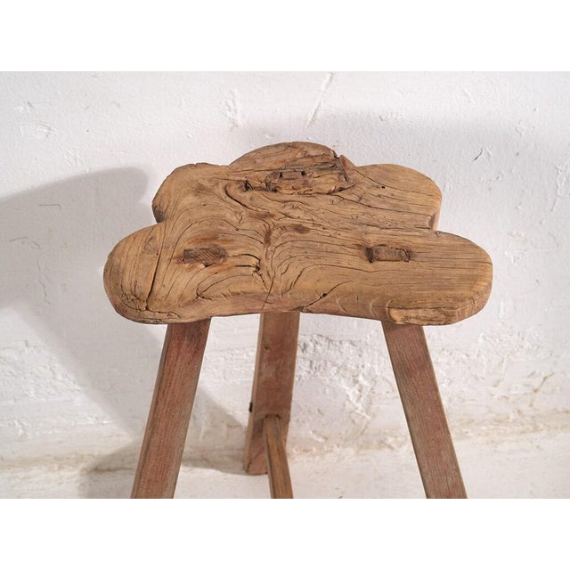 Antique Chinese Wooden Stool, 1900s For Sale - Image 4 of 8