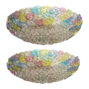 Multi-Color Venetian Flower Glass Ceiling Light from Barovier & Toso
