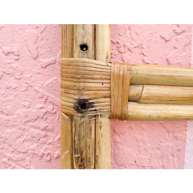 Mid 20th Century Palm Beach Regency Chic Rattan King Headboard For Sale - Image 5 of 11