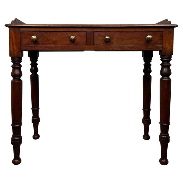 Antique 19th Century Victorian Mahogany Writing Table For Sale - Image 12 of 12