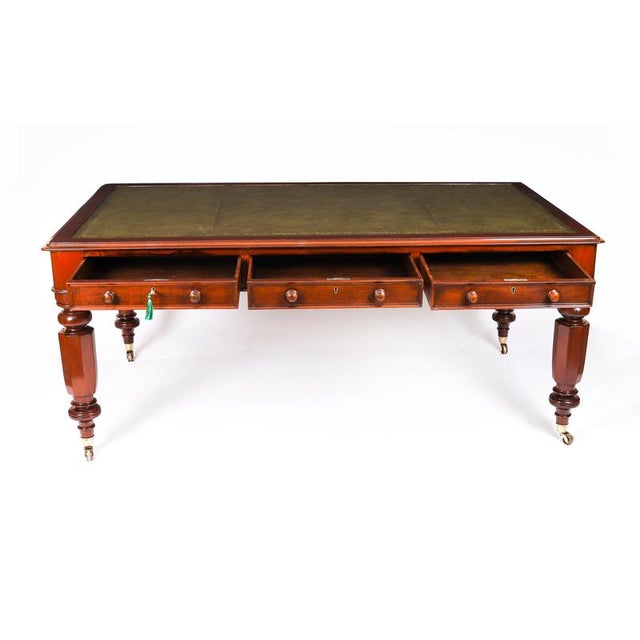 Antique 19th Century Partners Writing Desk For Sale - Image 11 of 18