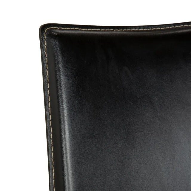 Modern Linda Chair in Leather by Bontempi For Sale - Image 3 of 11