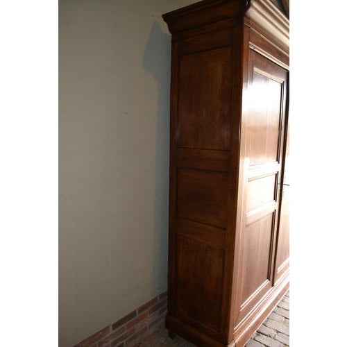 Brown Antique Louis Philippe Oak Cabinet For Sale - Image 8 of 10