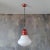 Red Italian Glass Bulb Pendant Lamp, 1960s For Sale - Image 8 of 10