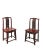 Late 19th Century Pair Antique Chinese Blue Eye Side Chairs For Sale - Image 5 of 12