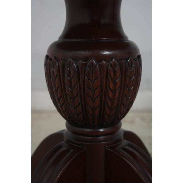 Lexington Duncan Phyfe Mahogany Glass Top Dining Room Table For Sale - Image 11 of 12