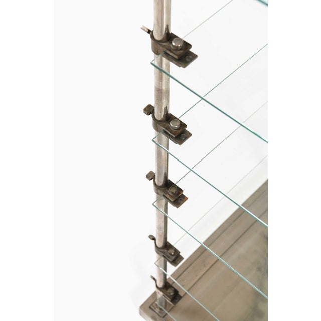 Shelf in Glass and Steel by A. Ravenel, 1940s For Sale - Image 4 of 10