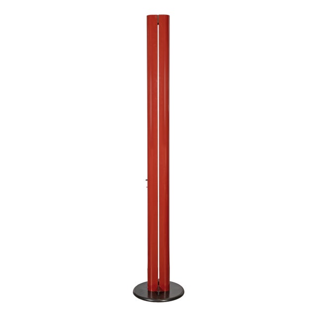 Megaron Floor Lamp in Red by Gianfranco Frattini for Artemide, 1970s For Sale