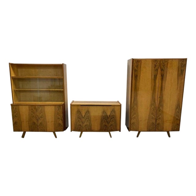 Vintage Cabinets by František Jirák for Tatra Furniture Pravenec, 1960s, Set of 3 For Sale