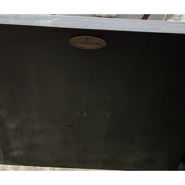 New Uttermost Organic Modern Distressed Black and Gilt Cabinets / Credenza - Pair For Sale In Atlanta - Image 6 of 12