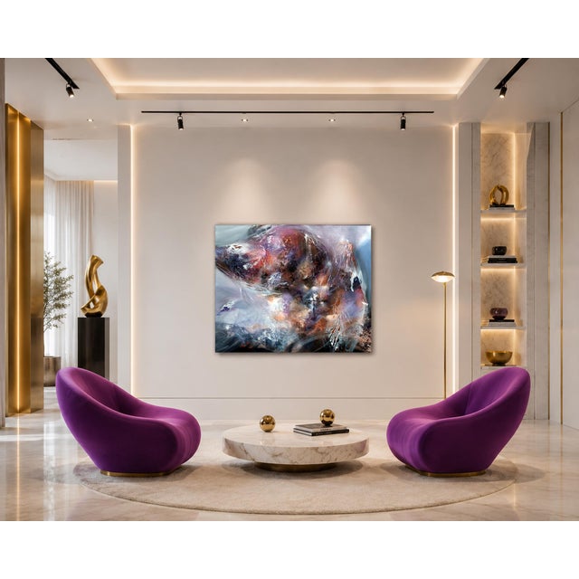 Contemporary Ovidiu Kloska, Symphonies of Impossible Flights, Mixed on Canvas For Sale - Image 3 of 12