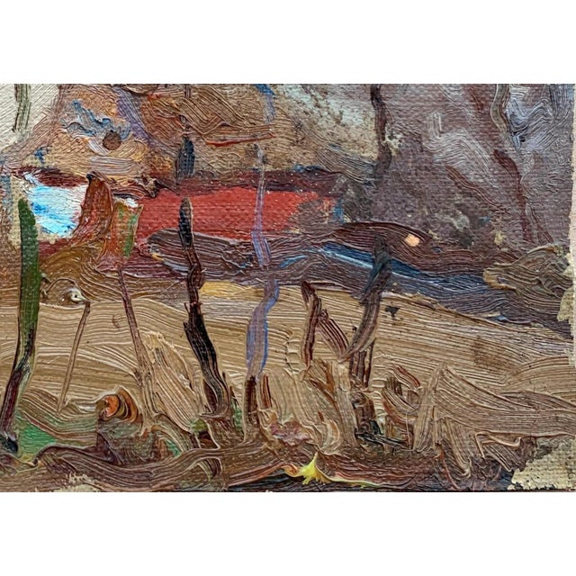 Vintage Ukrainian Impressionist Oil Painting, Rural Landscape, 1960s 15-22 For Sale - Image 6 of 6