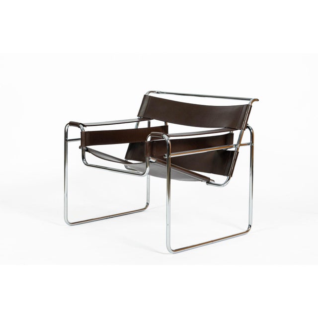 Stendig Mid Century Brown Wassily Chair by Marcel Breuer for Stendig 1960s, 2 Available For Sale - Image 4 of 17
