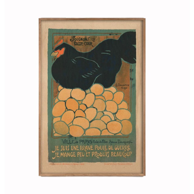 Farmhouse Reproduction Contemporary French Chicken WWI Ration Posters 32" X 48" For Sale - Image 3 of 3