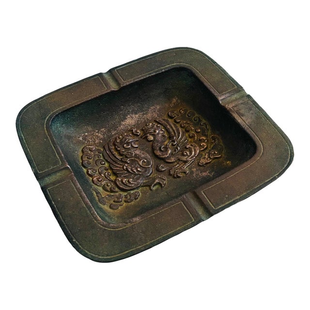Cast Iron Rooster Ashtray For Sale
