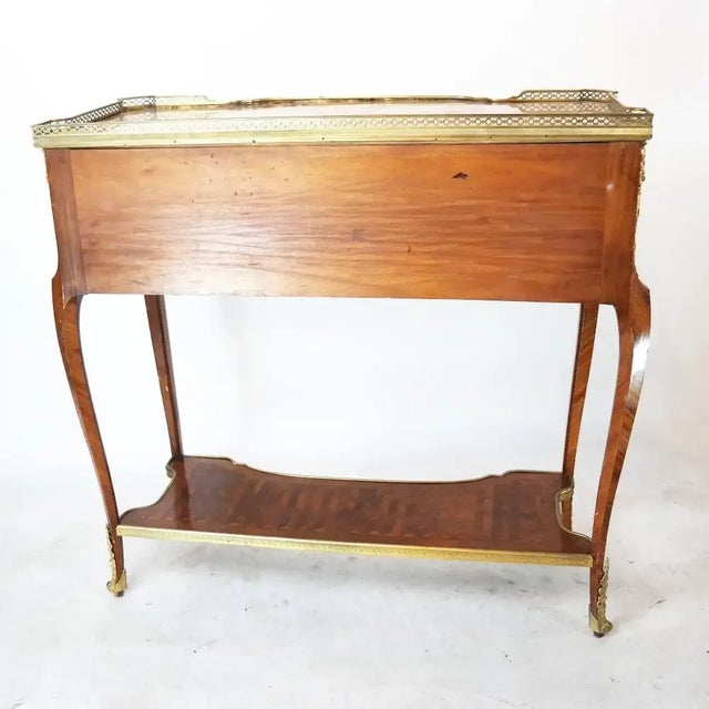 19th Century French Inlaid Kingwood Serving Table For Sale - Image 11 of 12