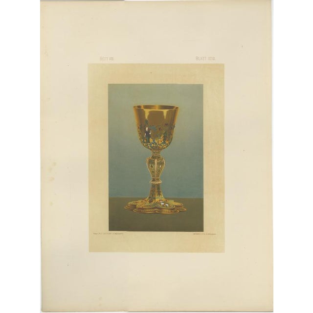Franz Xaver Zettler, Royal Bavarian Liturgical Vessels, 1874, Chromolithographs, Set of 3 For Sale - Image 4 of 14