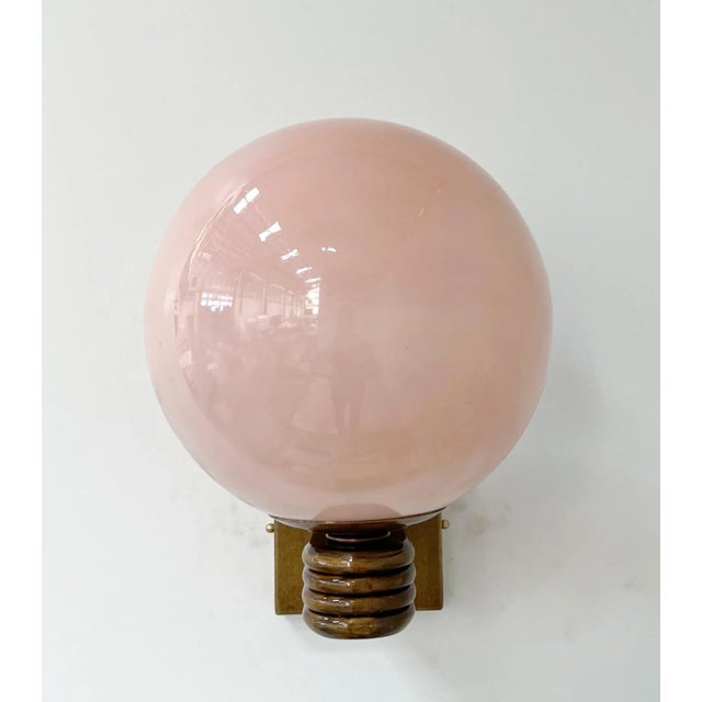 Art Deco 21st Century Bronzed and Opaque Coral Deco Sconce by Fabio Ltd For Sale - Image 3 of 10