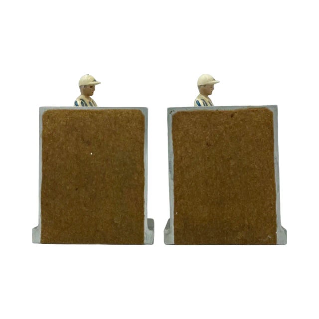 Pair Vintage Kentucky Tavern Creations Equestrian Jockey Bookends For Sale In Washington DC - Image 6 of 13