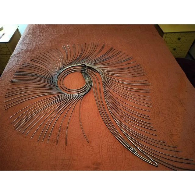 Metal Large Curtis Jere Signed and Dated Metal Swan Sculpture, 1987 For Sale - Image 7 of 9