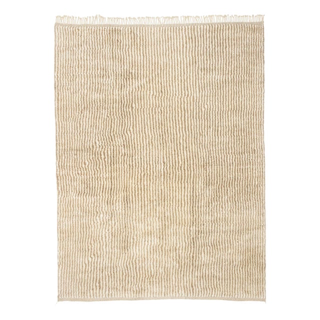 Hand-Knotted Wool Rug by Azele Studio For Sale