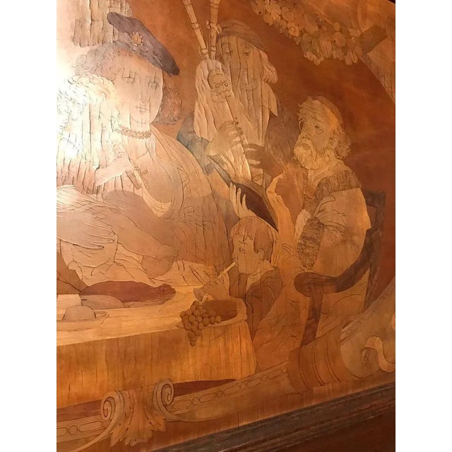 Large Inlaid Wood Mural by W. V. Naive Art For Sale - Image 9 of 12