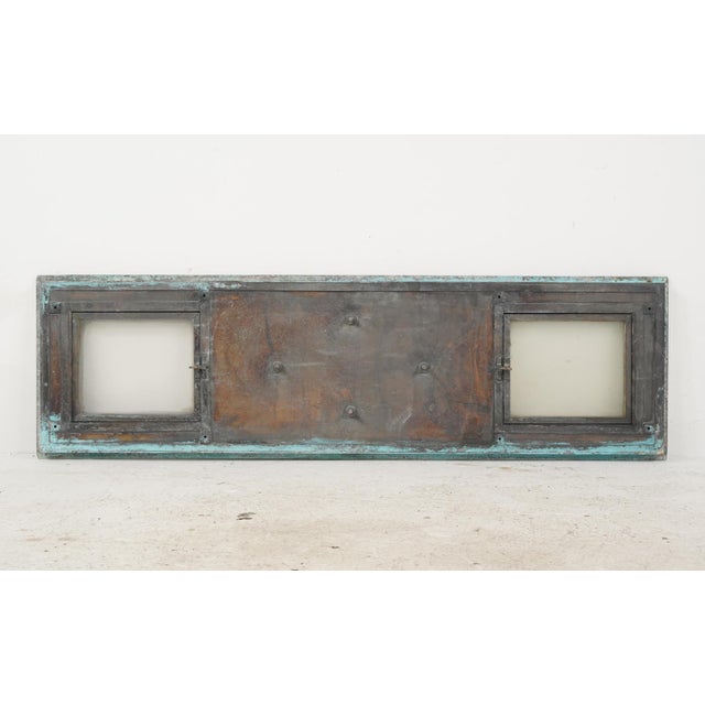 Mid 20th Century Antique Bronze Belgian Post Office Window Panel For Sale - Image 5 of 9