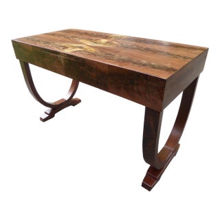 Modern Bespoke Walnut Desk = Sensational For Sale