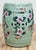 Vintage Chinoiserie Mint Green Floral Motif Garden Stool For Sale - Image 4 of 9