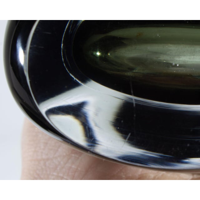 Mid 20th Century Nils Landberg Orrefors Swedish Sommerso Glass Vase For Sale - Image 5 of 7