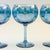 Late 20th Century Vintage Iridescent Blue Coupe Glasses - Set of 4 For Sale - Image 5 of 8