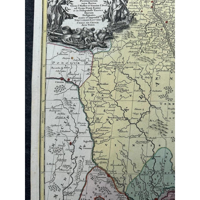 Theatrum Belli Turcicarum et Tartaricum: Ukraine and Crimea Map from Tobias Conrad Lotter, 1740 For Sale - Image 10 of 13