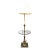 Vintage Mid-Century Modern Stiffel Brass Floor Lamp With Integrated Glass Table For Sale