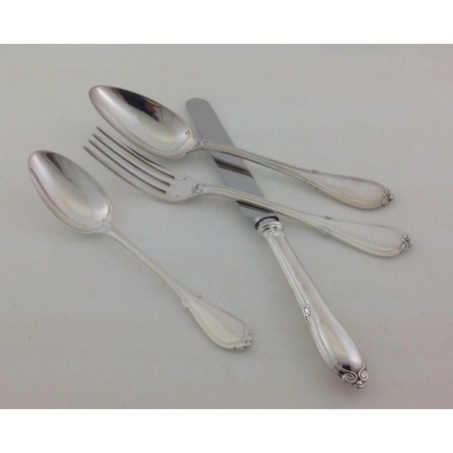 Vintage /New Sterling Silver 4-Piece Place-Setting, Fontenelle Pattern by Odiot For Sale - Image 11 of 12