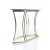 Metal Curved 1970s Gold Brass Colored Sofa Table Console With Glass Top For Sale - Image 7 of 12
