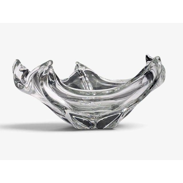 1960s Daum France, French Mid-Century Modern, Sculptural Crystal Bowl, France, 1960s For Sale - Image 5 of 10