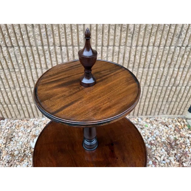 Antique George III Style Walnut Two Tier Dumbwaiter For Sale - Image 4 of 12