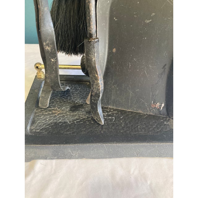 Vintage Iron and Brass Fireplace Tool Set For Sale - Image 10 of 12