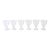 Midcentury Modern Champagne or Cocktail Flutes Glasses, Bubble Base, Set of 6 For Sale